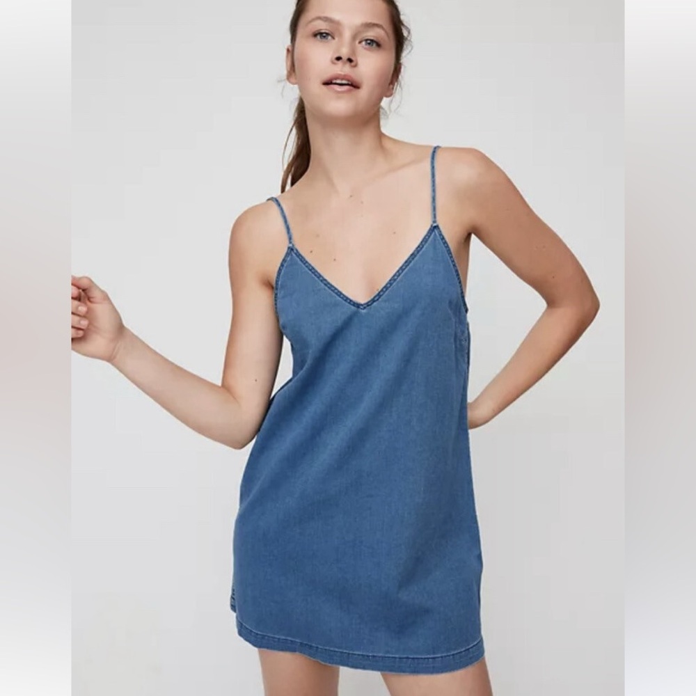 Aritzia Wilfred Free Denim Mini Dress